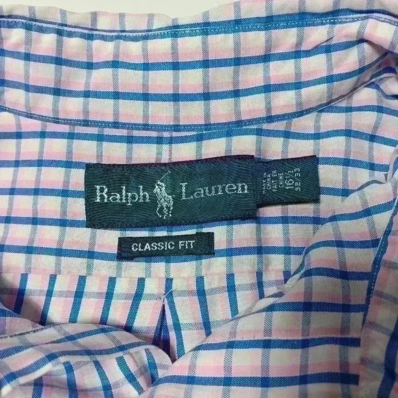 Ralph Lauren Classic Fit Long Sleeve Button down Perform shirt. Men's size  16.5 - Picture 6 of 6